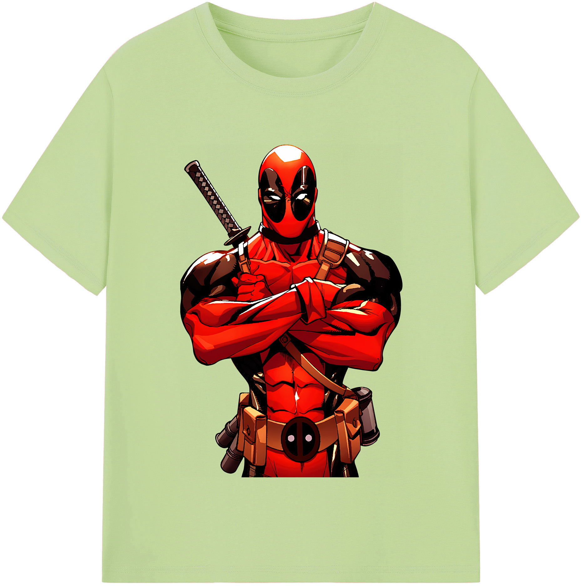（画像用） Deadpool デッドプール 綿100％半袖Tシャツ（フロントプリント）